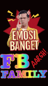 a man in a yellow suit is giving a thumbs up and says emoti banget