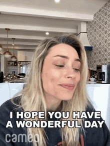 I Hope You Have A Wonderful Day Arielle Vandenberg GIF - I Hope You Have A Wonderful Day Arielle Vandenberg Cameo GIFs