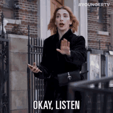 Okay Listen Listen To Me GIF - Okay Listen Listen To Me Molly Kate Bernard GIFs