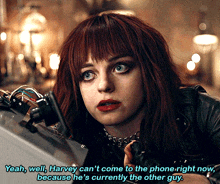 Duela Dent Harvey Can'T Come To The Phone Right Now GIF - Duela Dent Harvey Can'T Come To The Phone Right Now The Other Guy GIFs