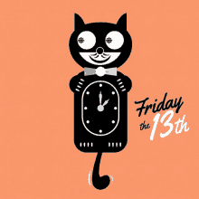Felix The Cat Clock Friday The13th GIF - Felix The Cat Clock Friday The13th GIFs