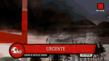 a cadena de noticias danova advert shows a bridge and mountains