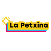 a colorful logo for la petxina with a sun in the background