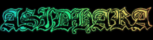 a neon sign that says ashdara on it
