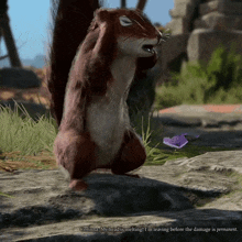 a cartoon squirrel says corinna my head is melting
