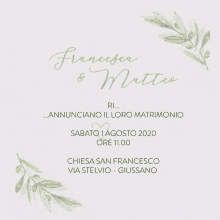 wedding francesca and matteo2020 invitation agosto 2020