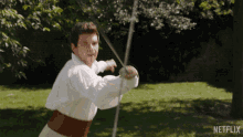 Fencing Lord Anthony Bridgerton GIF - Fencing Lord Anthony Bridgerton Colin Bridgerton GIFs