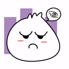 bao white cute gloomy sad