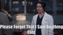 Greys Anatomy Amelia Shepherd GIF - Greys Anatomy Amelia Shepherd Please Forget That I Said Anything Ever GIFs