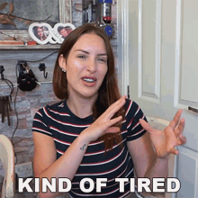 Kind Of Tired Tracy Kiss GIF - Kind Of Tired Tracy Kiss Little Exhausted GIFs