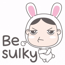 cute baby girl rabbit sulk cute baby girl rabbit sulk