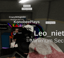 a screenshot of a video game with the name leo niet