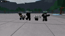 a screenshot of a video game shows a group of people standing next to each other