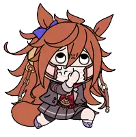 a cartoon of a girl wearing a mask
