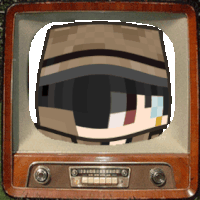 a cartoon character with a hat and sunglasses is on a television screen