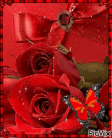 Flowers Red GIF - Flowers Red Glittery GIFs