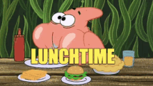 Patrick Starfish Lunchtime GIF - Patrick Starfish Lunchtime Lunch GIFs