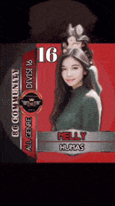 a picture of a girl with the name melly humas