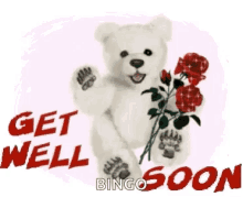 get well soon cute teddy bear