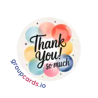 a sticker that says thank you so much