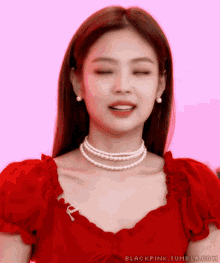 Kim Jennie Jennie Red GIF - Kim Jennie Jennie Red Jennie Edit GIFs