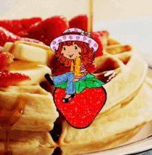 buenos dias waffle strawberry shortcake