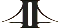 a black and white drawing of a bridge with the letter ii