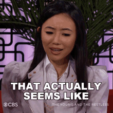 That Actually Seems Like Quite A Really Smart Move Allie Nguyen GIF - That Actually Seems Like Quite A Really Smart Move Allie Nguyen The Young And The Restless GIFs