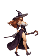 witch sexy witch happy halloween walking in a hurry