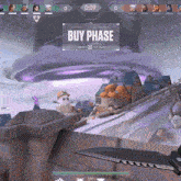 a video game screen shows a buy phase between two teams