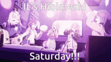 a poster that says it 's hibimashi saturday !!