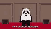 im a sad panda sad emotional frown panda