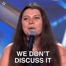We Don'T Discuss It Kimberly Winter GIF - We Don'T Discuss It Kimberly Winter Britain'S Got Talent GIFs