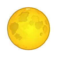 a cartoon illustration of a half moon