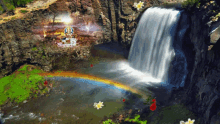 Waterfalls Rainbow GIF - Waterfalls Rainbow Nature GIFs