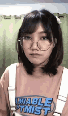 namsai namsaibnk48 selfie cute eyeglasses