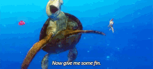 Now Give Me Some Fin GIF - Finding Nemo Fin Crush GIFs