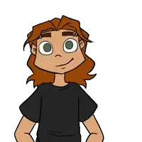 a cartoon of a man giving a thumbs up with the words nice behind him