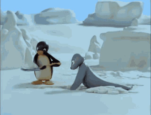 Pingu Robby The Seal GIF - Pingu Robby The Seal Digging - Discover & Share  GIFs