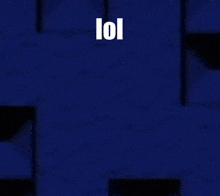 a blue background with a circle of shadows and the words lol