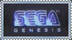 a picture of a sega genesis logo on a black background