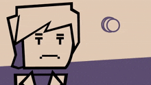 a cartoon drawing of a person 's face with a circle around it