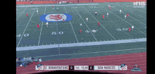 a football game is being played between st. bonaventure and san marcos