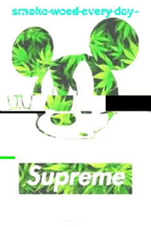 smoke weed every day supreme mickey mouse