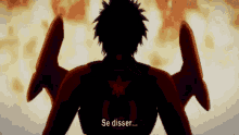 a silhouette of a person with the words se disser written on the back