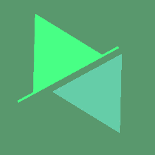 a green triangle with lime written on it