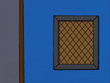 homer simpson is peeking out from behind a door