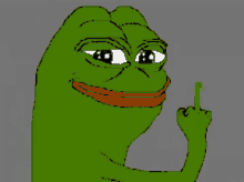 Pepe Frog Middle Finger GIF - Pepe Frog Middle Finger Fuck Off GIFs