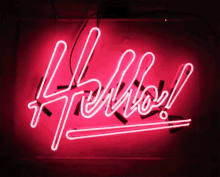 Hello Neon GIF - Hello Neon Pink GIFs