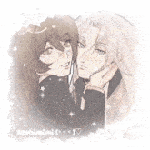 a drawing of a man and a woman with the name sephimimi on the bottom right